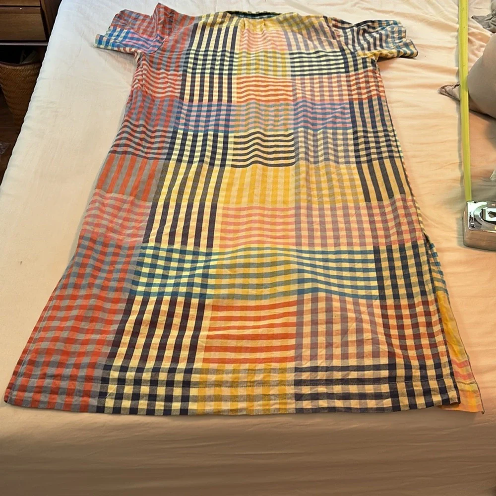 Colorful Checkered Button-Up Dress - Picture 13 of 15